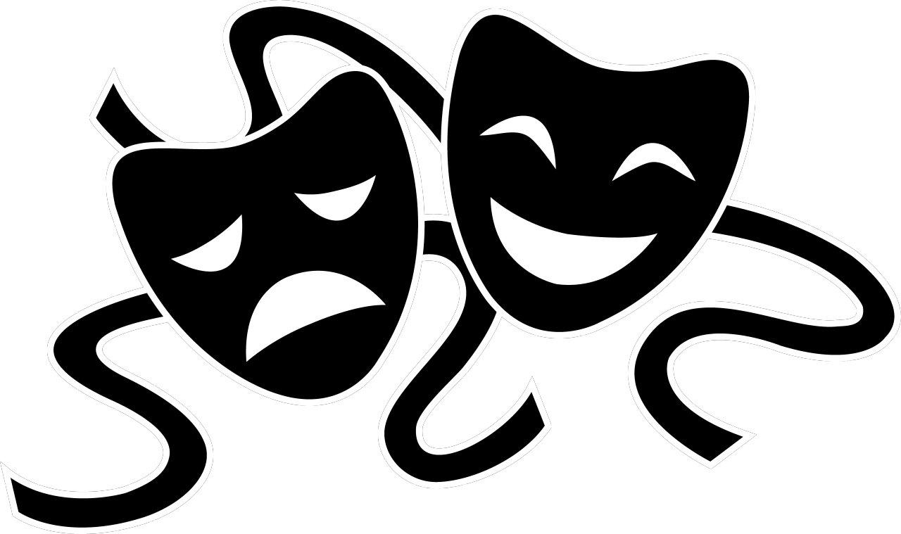 Greek Theatre Masks Png (1280x759), Png Download