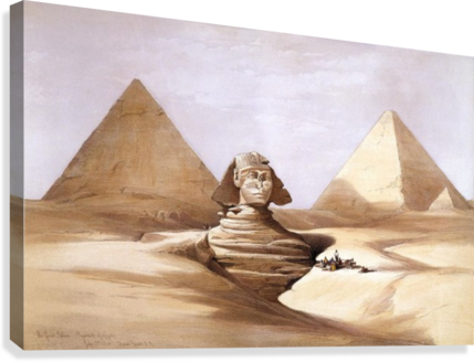 1839 The Great Sphinx And Pyramids Of Giza Canvas Print - Faraon [book] (429x328), Png Download