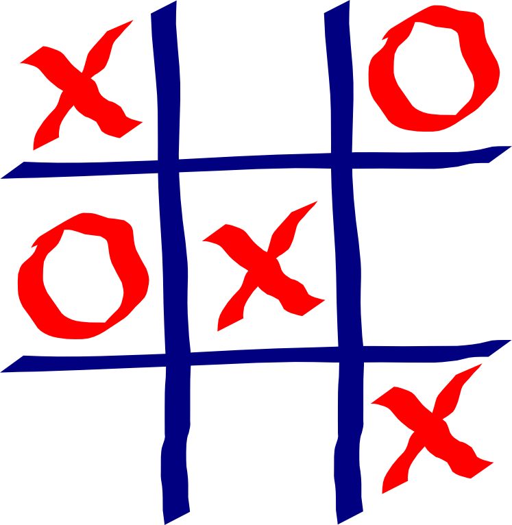 Best 5 Of Tic Tac Toe Math - Cartoon Tic Tac Toe (747x766), Png Download