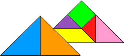 Tangram Egyptian Pyramids - Tangram Pyramid (420x420), Png Download
