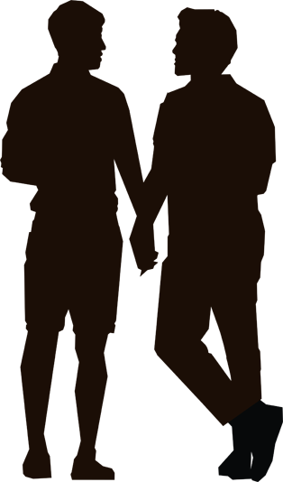 Front Cover Tells The Story Of Ryan Fu, A Gay Chinese - Couple Walking Silhouette Png (314x534), Png Download