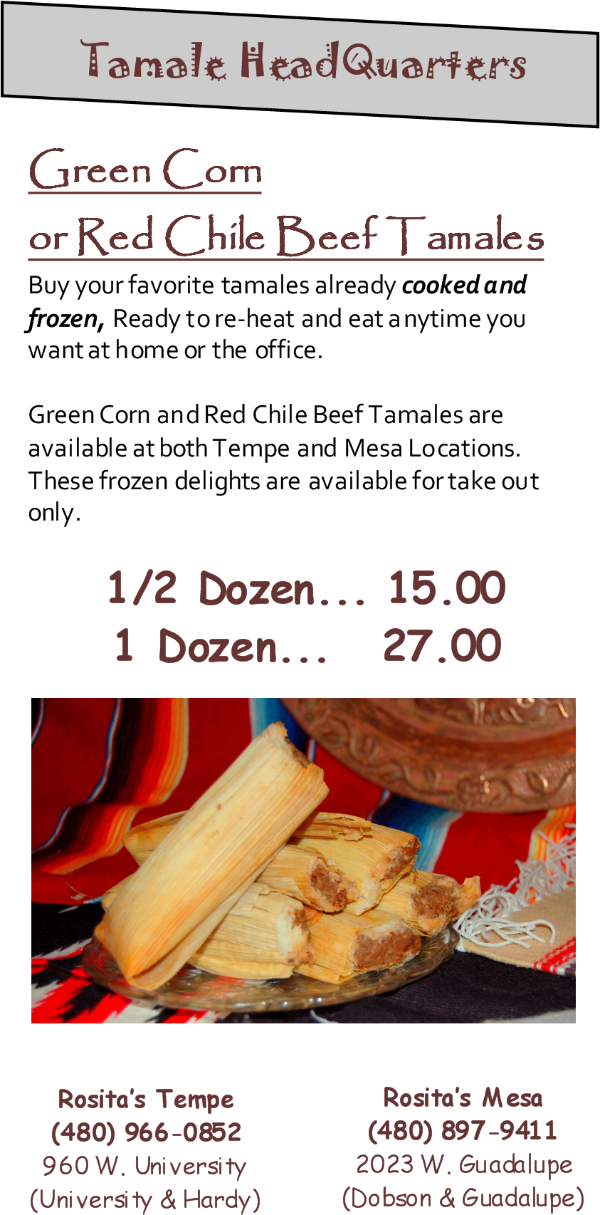 Print Your Holiday Tamale Order Form Here - Tamales Order Form (900x1800), Png Download