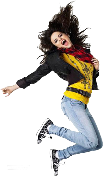 Jumping, Png, And Selena Gomez Image - Selena Gomez Jumping Png (500x700), Png Download