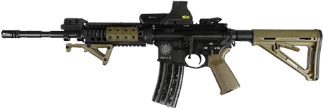 Ar15 Carbine Eotech - Hk416 Softair (600x210), Png Download
