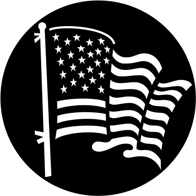 American Flag - Apollo American Flag Steel Gobo (800x800), Png Download