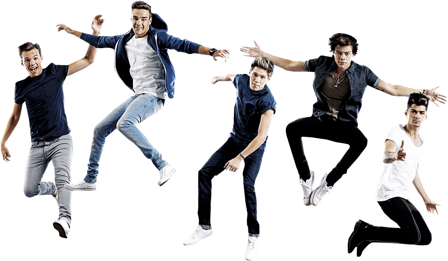 One Direction Jumping - One Direction Transparent Background (912x567), Png Download