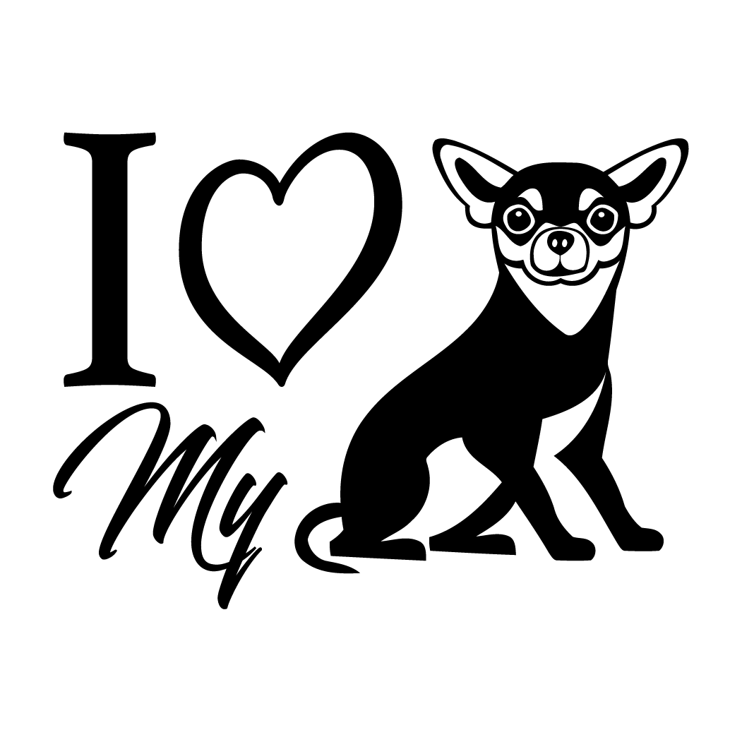 I Love My Chihuahua - Chihuahua (1051x1051), Png Download