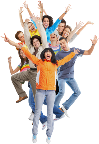 Happy People Jumping Png - 成功,從改變想法開始 (363x501), Png Download