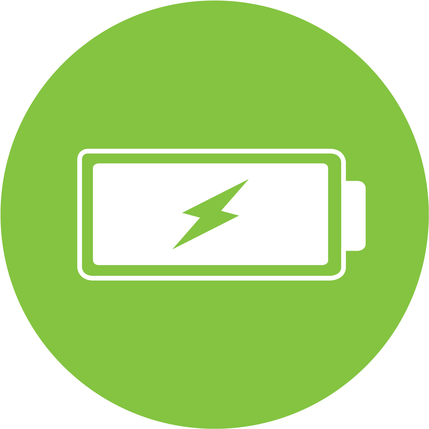 Battery - Fully Charged Battery Icon (1440x1440), Png Download