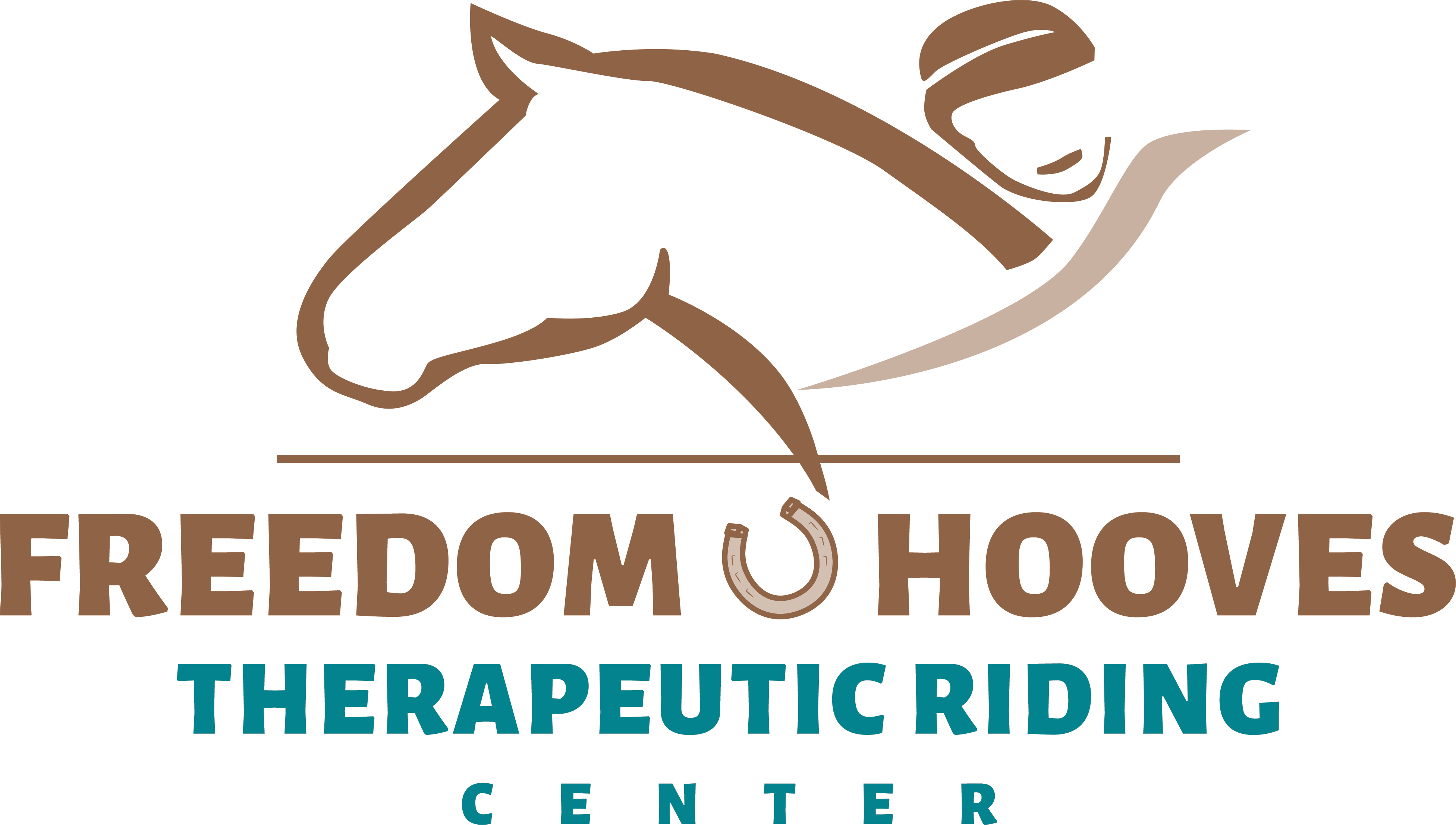 Freedom Hooves New Logo Color - Freedom Hooves Therapeutic Riding Center (3905x2215), Png Download