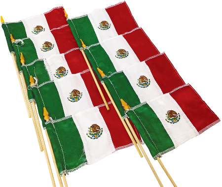 Bandera De Mexico Tela (463x463), Png Download