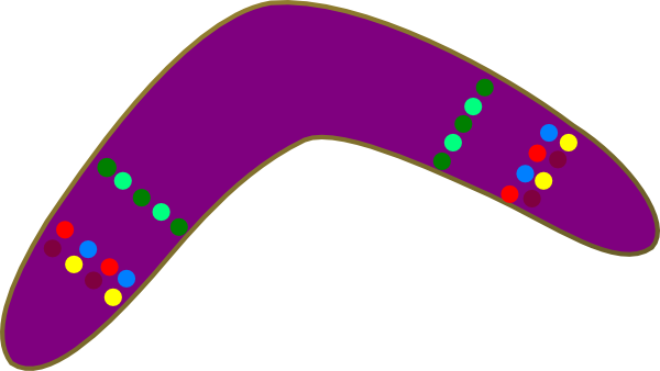 Purple Boomerang Clip Art - Boomerang Clipart Transparent Background (600x338), Png Download