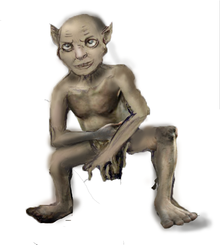 Gollum - Cartoon (715x780), Png Download