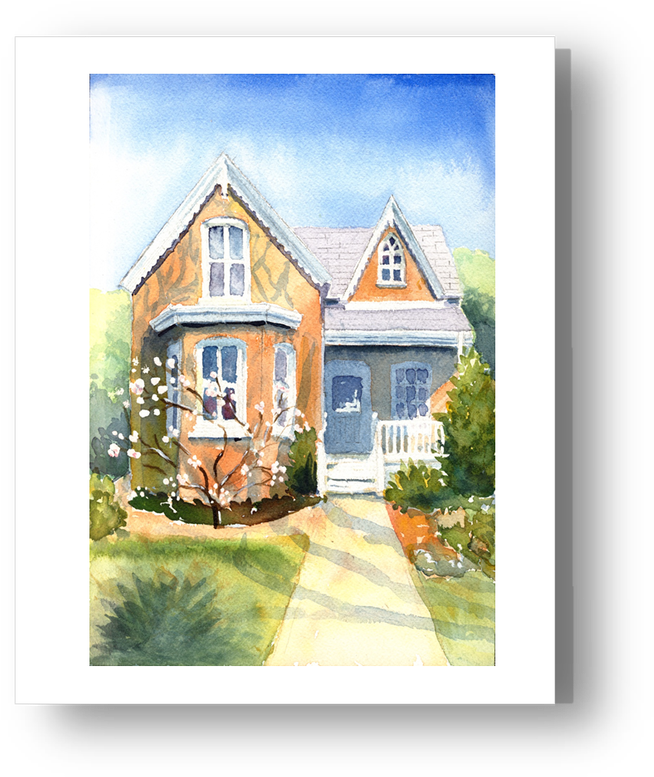 Cabbagetown House - Picture Frame (674x800), Png Download