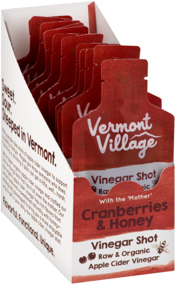 Cranberry Shot Box - Vermont Village Sipping Vinegar Ginger & Honey, (600x600), Png Download