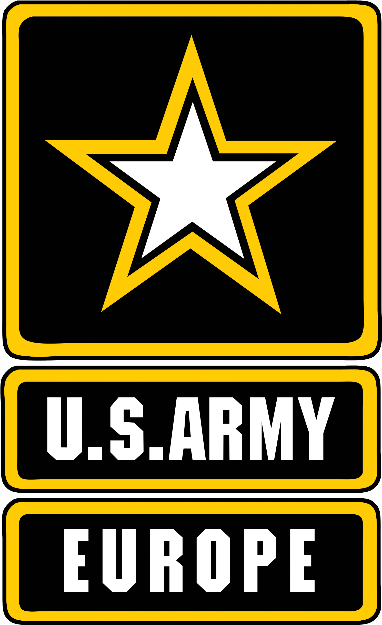 Army In Europe Png Logo - Us Army Europe Logo (1591x2605), Png Download