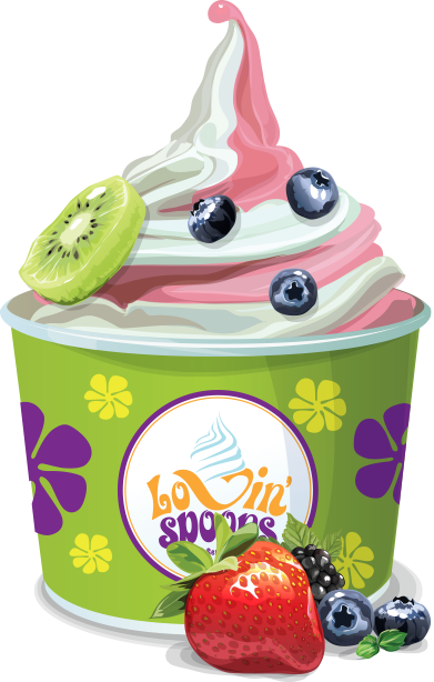 The Grooviest Frozen Yogurt - Gelato (391x614), Png Download
