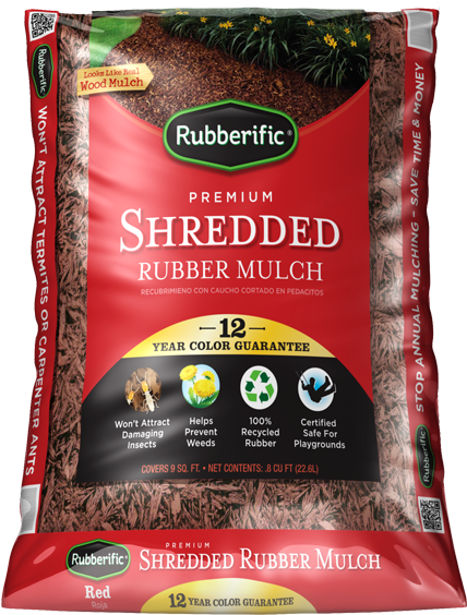 Rubberific Premium Shredded Rubber Mulch - International Mulch Company Rubberific Mulch, Redwood, (1065x641), Png Download