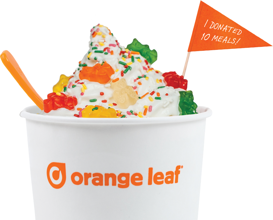A Sweet Gift - Orange Leaf (905x732), Png Download