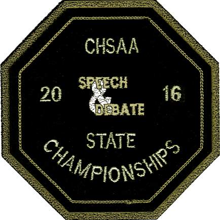 2016 Chsaa State Championship Speech & Debate Patch - Colorado High School Activities Association (434x434), Png Download