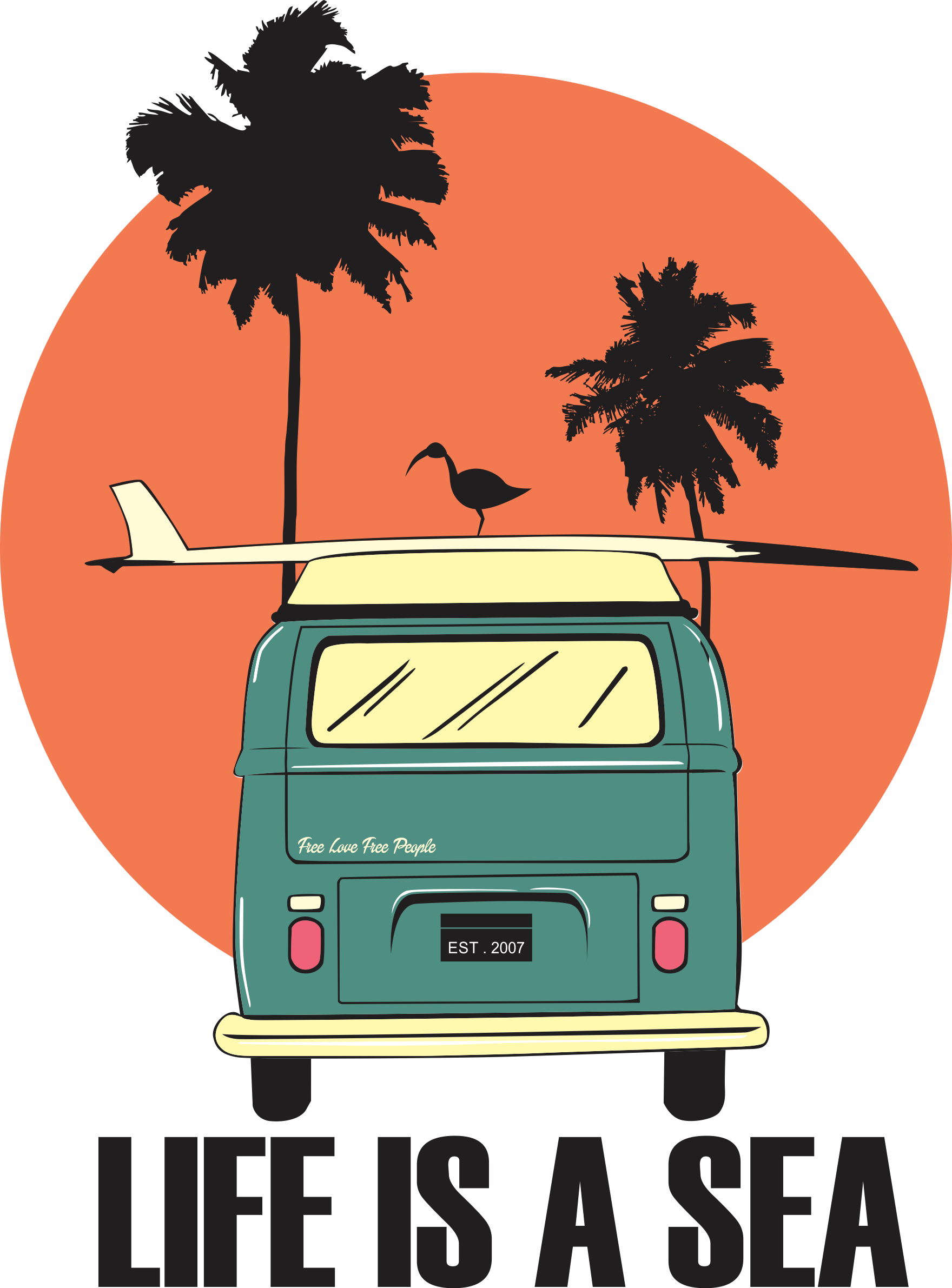 Combi Artwork Ilustración De Mar, Diseño Tropical, - Forrest Gump - Box Of Chocolates Phone Case - Iphone (1760x2382), Png Download