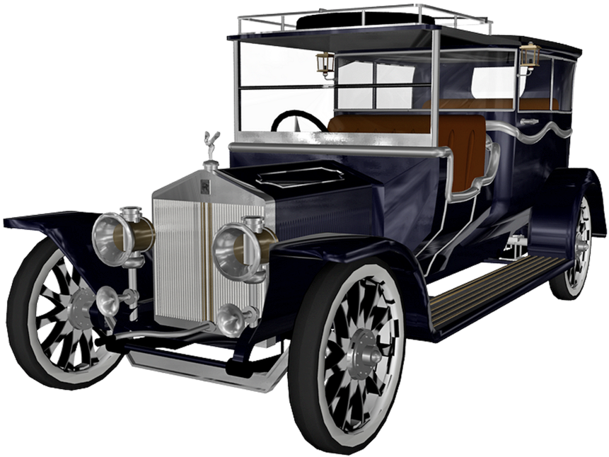 Carros Antigos Em Png - Old Rolls Royce Png (900x664), Png Download