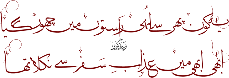 Abhi Abhi Main Azaab E Safer Sy Nikla Tha - Urdu Poetry Text Png (780x300), Png Download