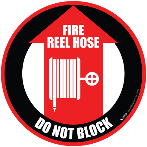 Fire Reel Hose Do Not Block - Fire Extinguisher Do Not Block Sign (500x498), Png Download