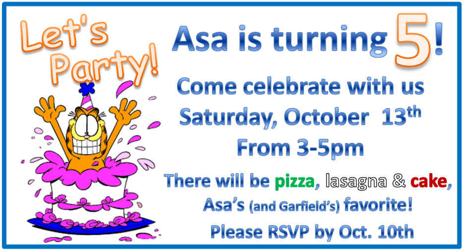 Asa's 5th Birthday - Happy Birthday Garfield (1000x619), Png Download