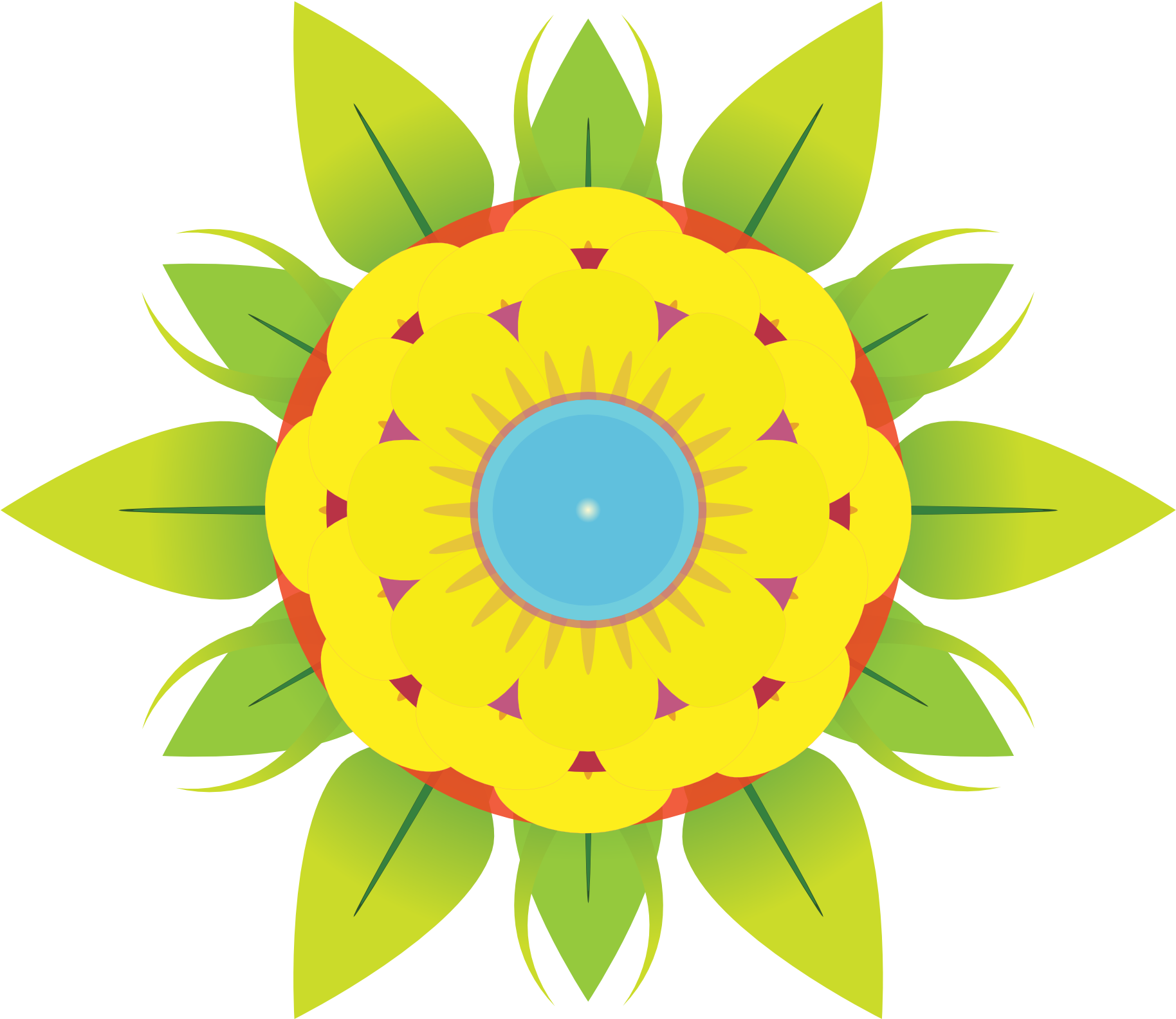 Flower Clipart With Transparent Background - Flor Png (1969x1969), Png Download