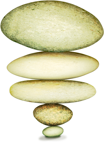 Image Of Reversed Stack Stones - Pebble (362x483), Png Download