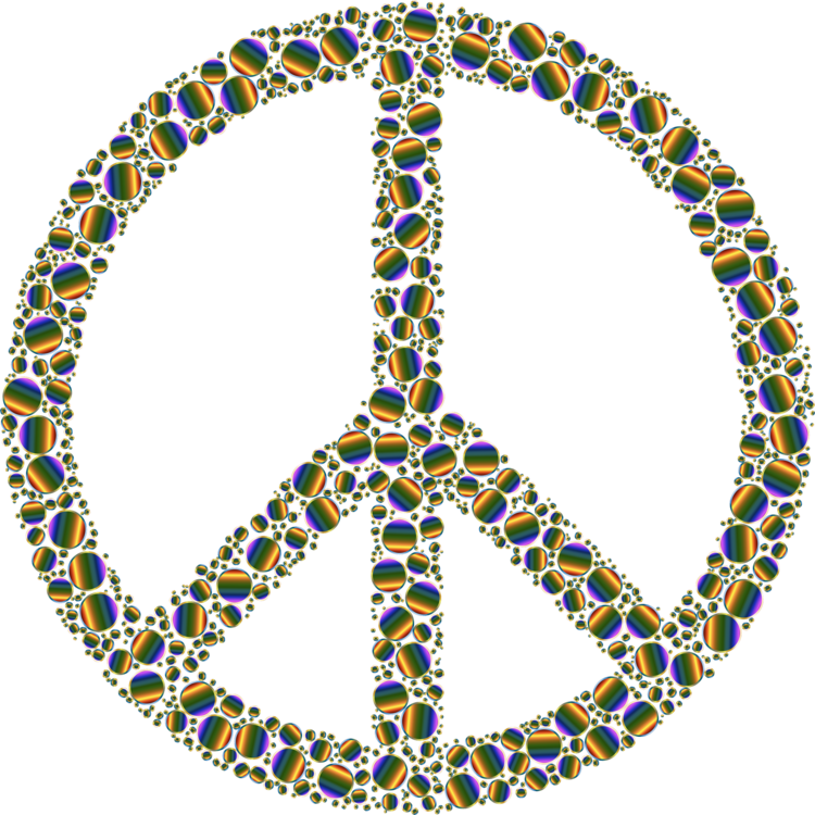 Peace Symbols Hippie Doves As Symbols - Peace And Love Logo (750x750), Png Download