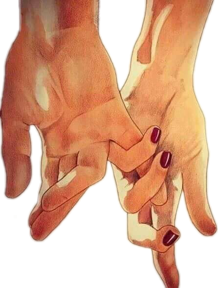 Hands Love Drawing (446x588), Png Download