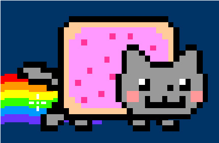 Alex Loret De Mola - Ultra-pro Small Size Deck Protector: Nyan Cat - Original (640x282), Png Download