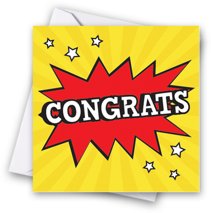 Pop Congrats - Congrats Pop Art Png (500x500), Png Download
