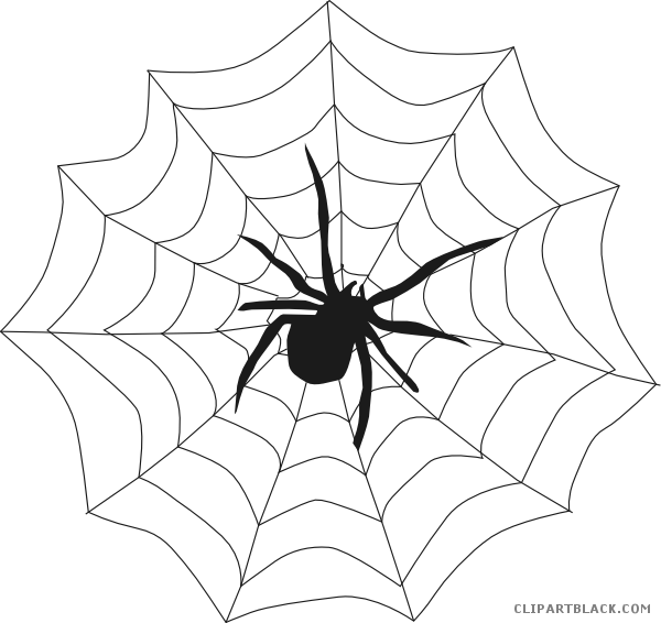 Halloween Animal Free Black White Images Clipartblack - Web Of A Spider (600x566), Png Download