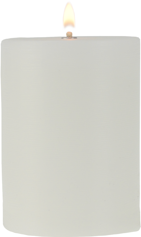 Real Wax Candle With Flame - Advent Candle (792x800), Png Download