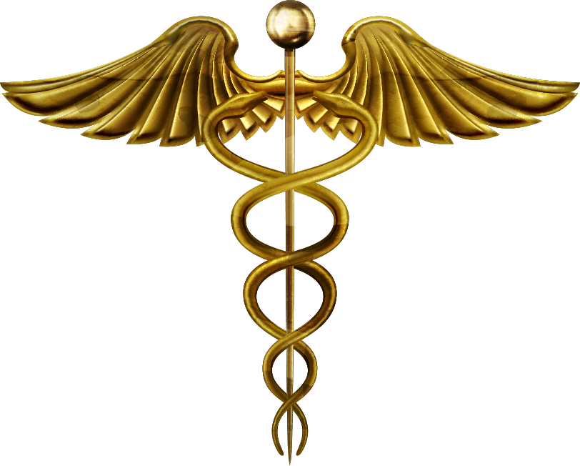 Staff Of Hermes Caduceus As A Symbol Of Medicine Caduceus - Golden Caduceus (812x652), Png Download