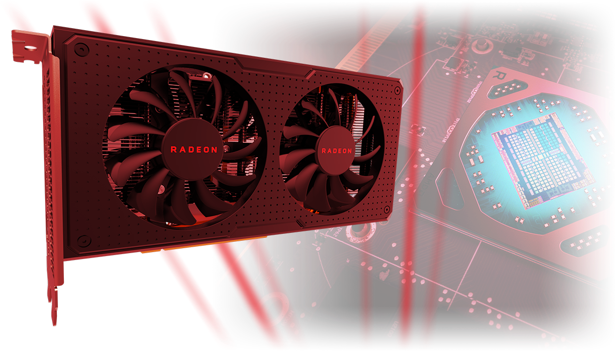 Radeon Rx590 - Video Card (1260x709), Png Download