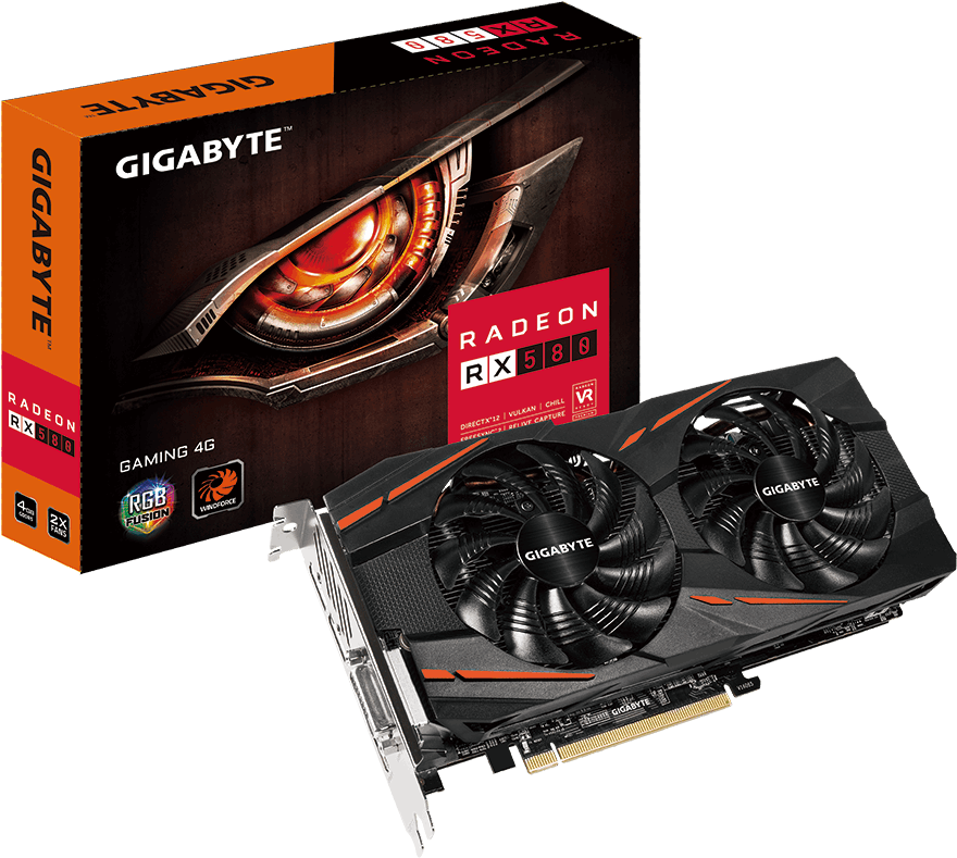 Radeon™ Rx 580 Gaming 4g - Gigabyte Radeon Rx 580 (1000x1000), Png Download