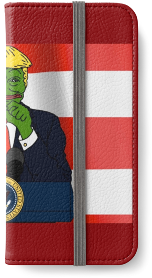 President Donald 'pepe' Trump The Smug Frog - Pepe Trump Sticker (500x761), Png Download