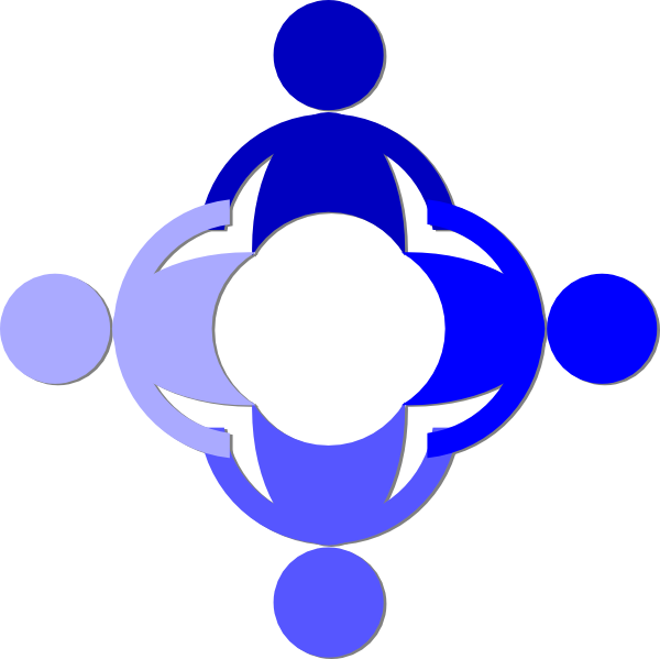 Clip Blue Community Clip Art At Clker - Community Clip Art Free (600x599), Png Download