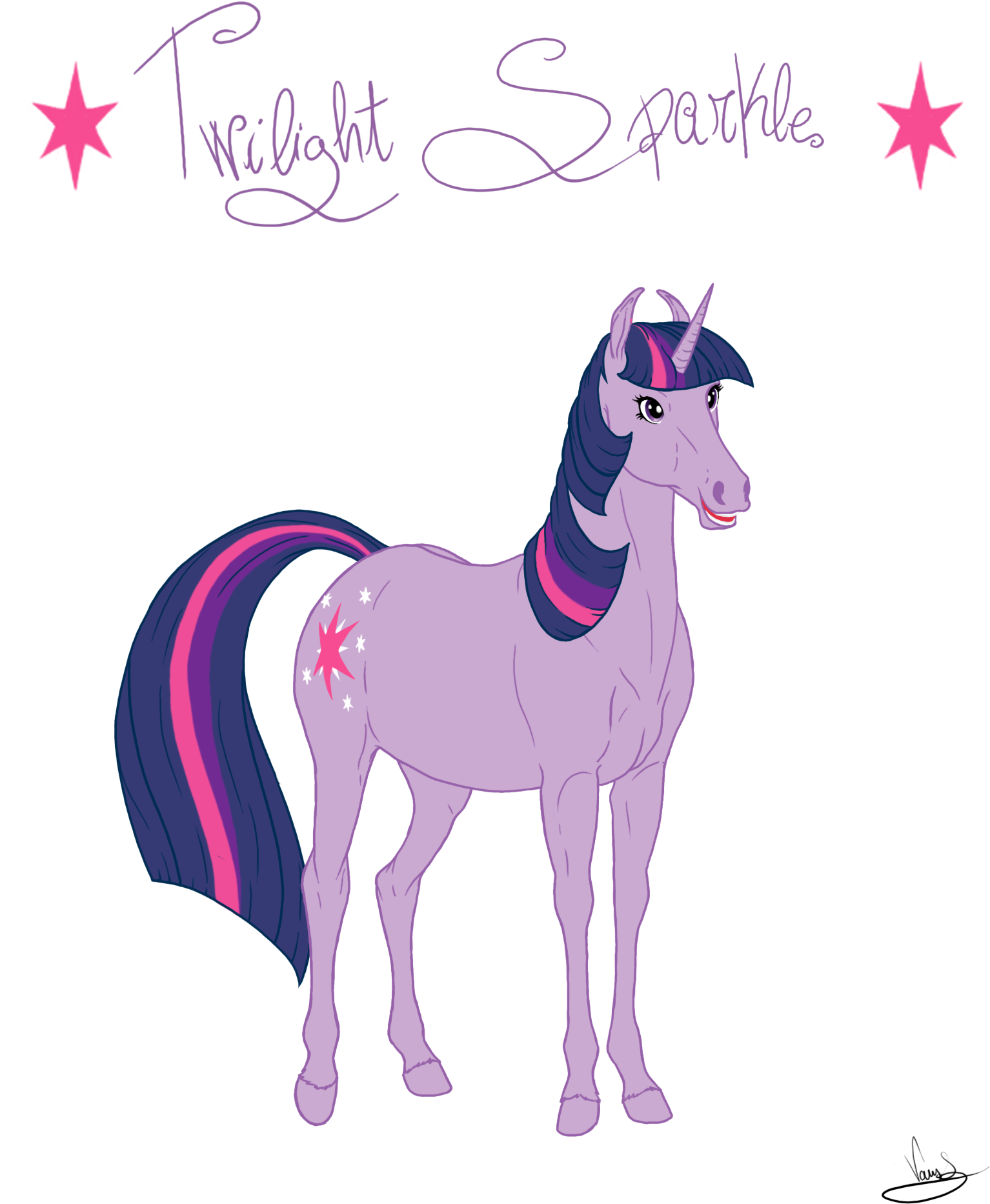 Realistic Twilight Sparkle By Vanycat - My Little Pony: Friendship Is Magic (1700x2044), Png Download