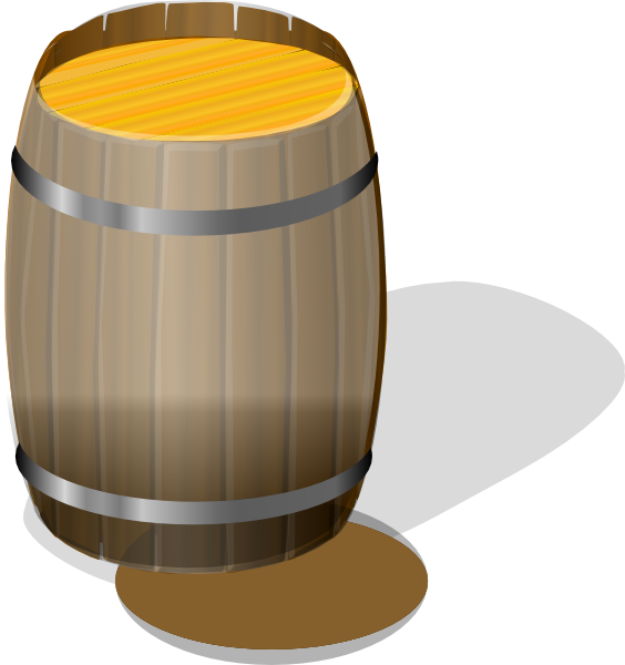 Wooden Barrel Svg Clip Arts 564 X 600 Px (564x600), Png Download