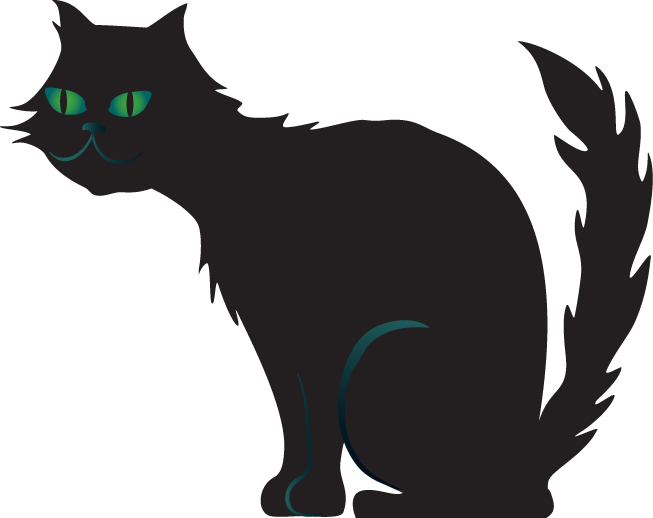 Download Icon - Halloween Black Cat Icon (653x518), Png Download