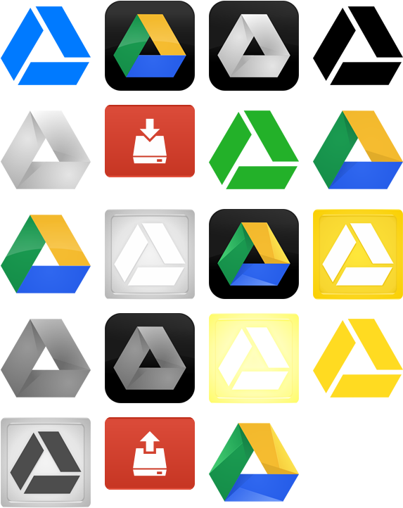 Google Drive Icon Pack By Abhash Bikram Thapa - Google Drive (592x740), Png Download