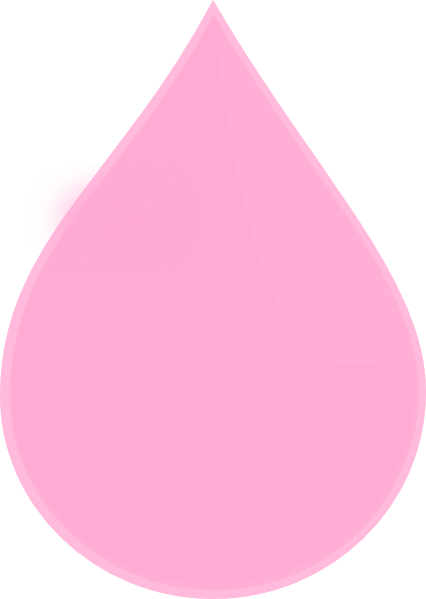 Small - Pink Water Drop Clipart (426x599), Png Download