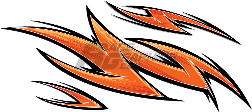 Fire Flare Orange Vinyl Wrap - Car (900x408), Png Download