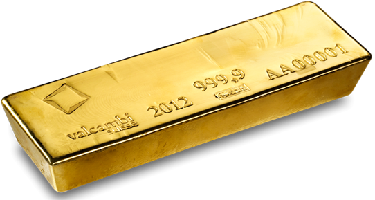 5kg Cast Gold Bar - Gold (550x313), Png Download