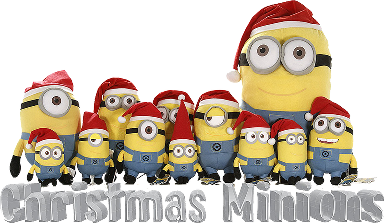 Minion Christmas Png - Merry Christmas Minions Png (1318x768), Png Download